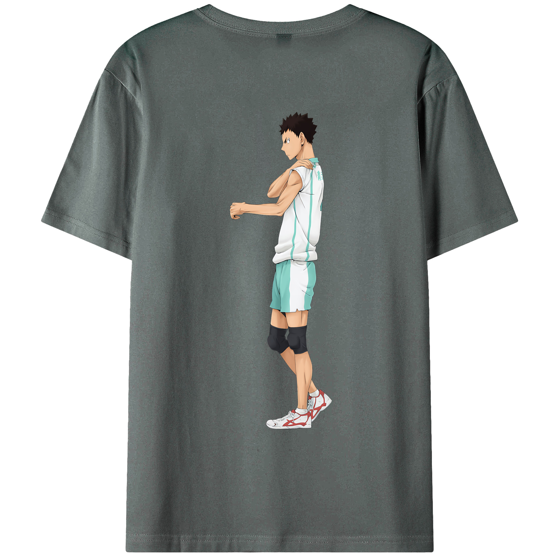 （画像用） ハイキュー!! Haikyu!! 綿100％ メンズ半袖Tシャツ（バックプリント） 通気性